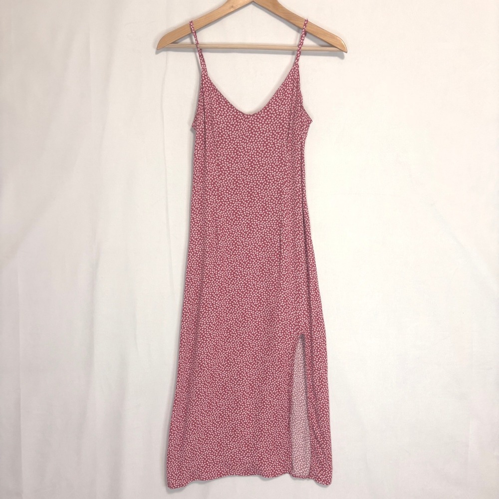 Abercrombie & Fitch‎ Midi Slip Dress Womens XS Pink Floral Ditsy Y2K 90s Cottage